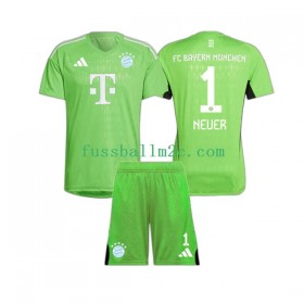Fußballtrikots FC Bayern München Manuel Neuer 1 Torwart Kinder Auswärts Trikotsatz 2023-2024